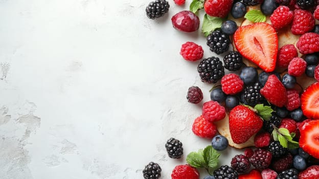 Pancakes with berries , Generative AI food