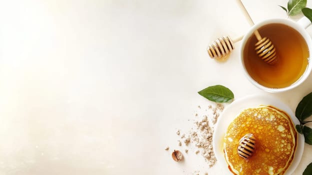 pancakes with honey , Generative Ai food