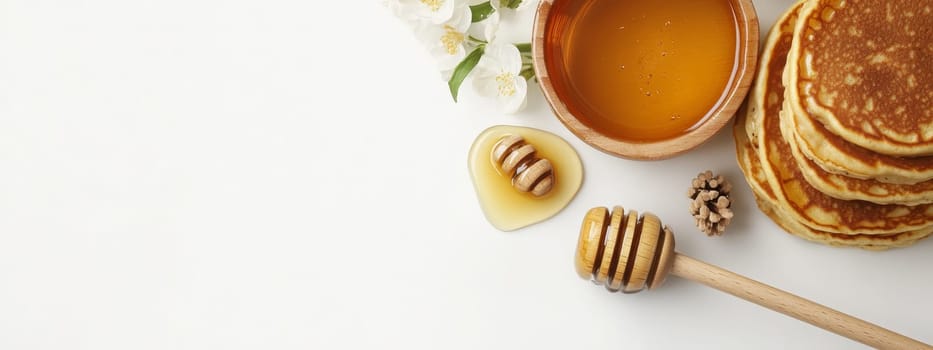 pancakes with honey , Generative Ai food