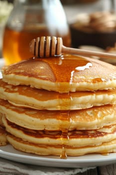 pancakes with honey , Generative Ai food