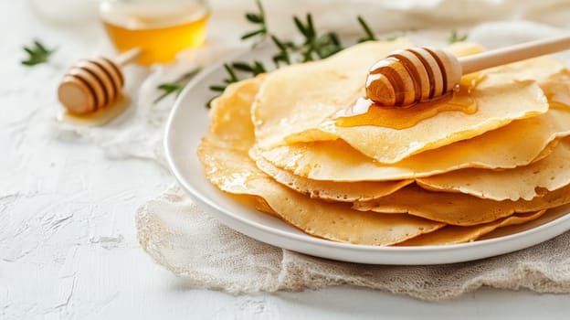 pancakes with honey , Generative Ai food