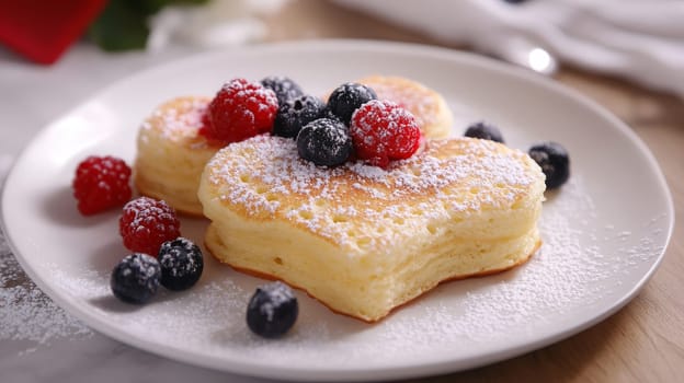 Pancakes with berries , Generative AI food