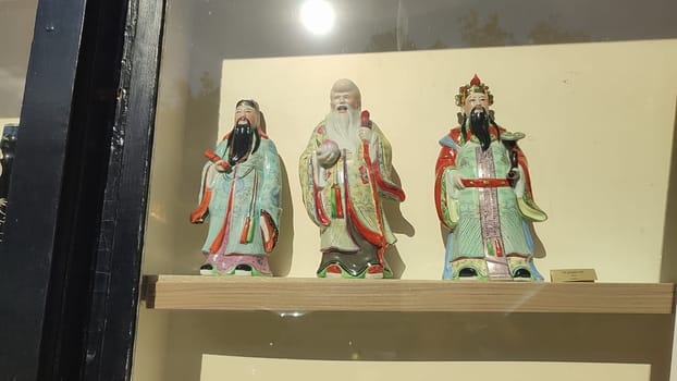 October 15 2024 Prague Czech Republic Europe Ceramic figurines soldier street shop souvenir gift set . High quality photo