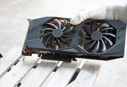 front view of computer graphics card