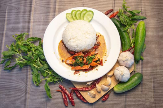 Pad Kra Pao, Crab Stick, Thai food, Thai street food, original Thai food