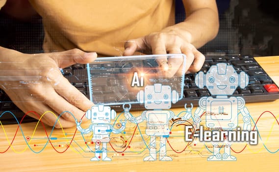 The concept of e-Learning, teaching management system through the network using artificial intelligence