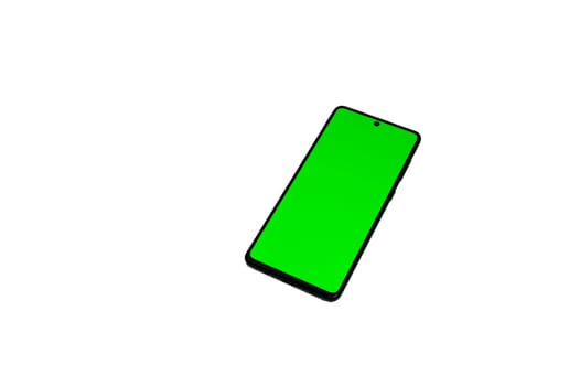 Smartphone with green screen, with clipping path