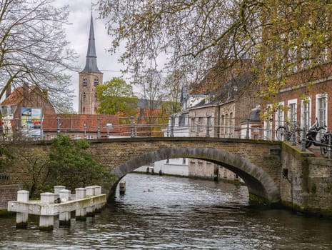 Hoogstraat bridge in Brugge. Belgium.