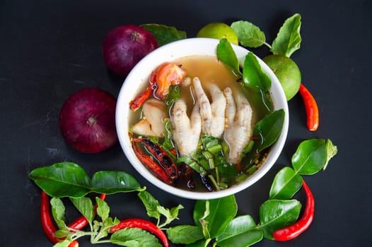 Tom Yum Chicken Leg Thai Food Original, Super Tom Yum