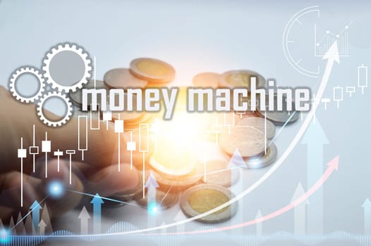 The concept of financial business that is like a machine that generates money all the time, passive income