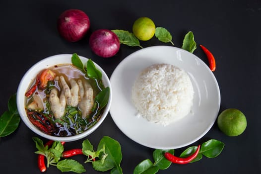 Tom Yum Chicken Leg Thai Food Original, Super Tom Yum