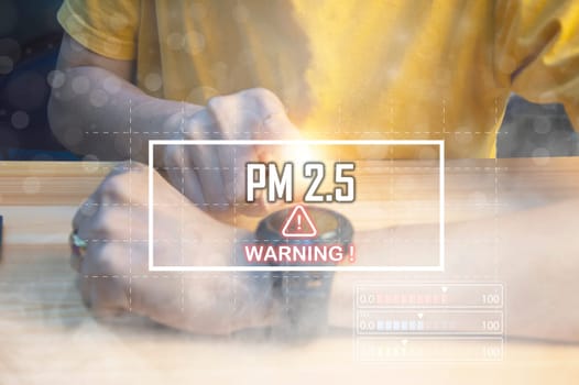 The concept of using smartwatch devices in detecting PM2.5 dust in the air