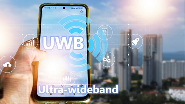 Ultra-wideband UWB is a short-range radio communication technology on bandwidths of 500MHz or greater and at very high frequencies. Overall, it works similarly to Bluetooth and Wi-Fi(not a trademark)