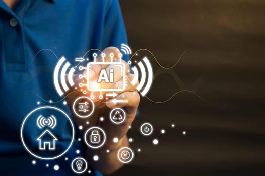 The concept of using artificial intelligence in everyday life or a smart home	