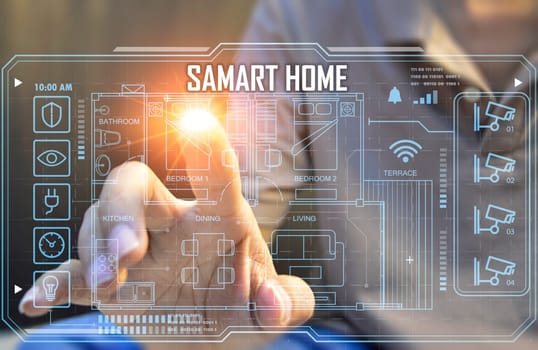 The concept of using artificial intelligence in everyday life or a smart home