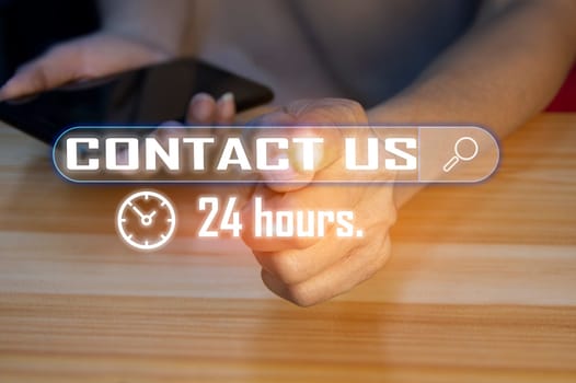 Contact us or our customer support hotline where people connect. and tap the contact icon on the virtual screen, contact us 24 hours.