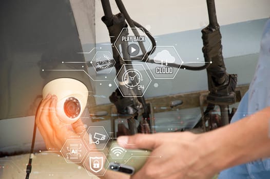 IP wifi wireless security camera supports Internet installation technology, security systems, smart home applications.	