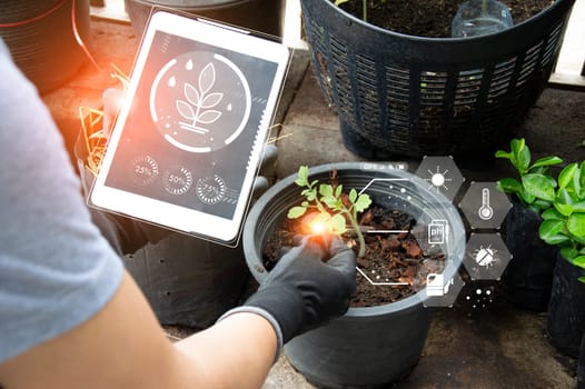 The concept of using AI and smart farming.	