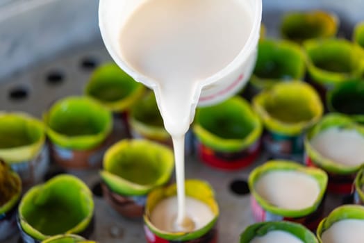 Nian gao is year cake or New Year cake or Chinese New Year's cake, is a sweet food prepared from glutinous rice flour and consumed in Chinese cuisine. It is also simply known as rice cake.
