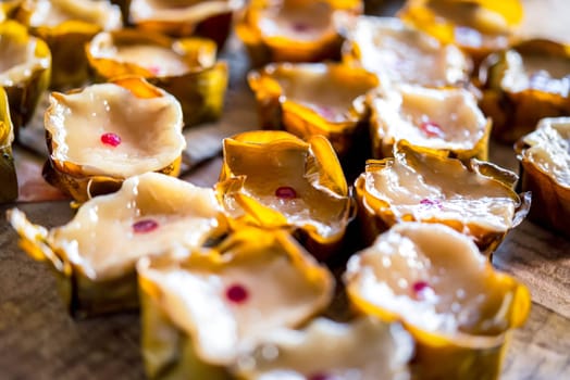 Nian gao is year cake or New Year cake or Chinese New Year's cake, is a sweet food prepared from glutinous rice flour and consumed in Chinese cuisine. It is also simply known as rice cake.