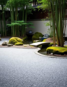 Bamboo garden in Japanese style