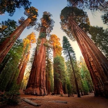 sequoia tree scientific name Sequoia sempervirens, AI generated image
