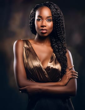 pretty young woman model, AI generated image