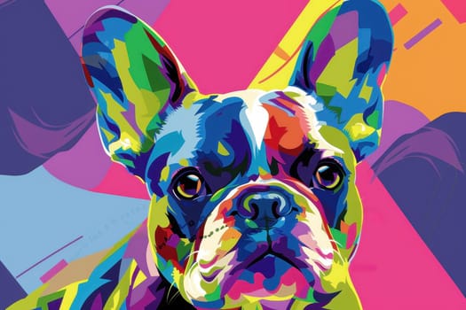 Portrait of a dog in pop art style..