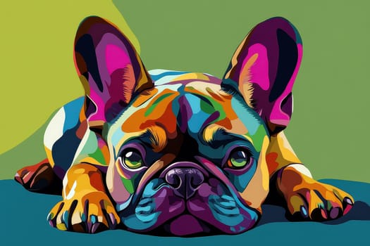 Portrait of a dog in pop art style..