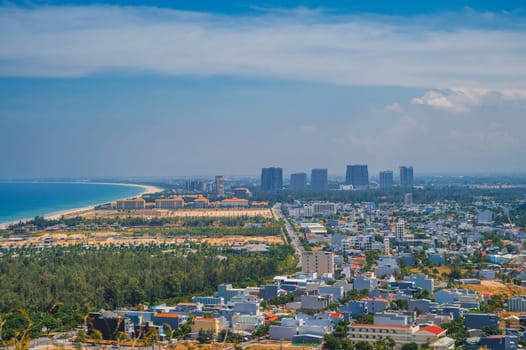 Scenic view of Da Nang city from Marble Mountain