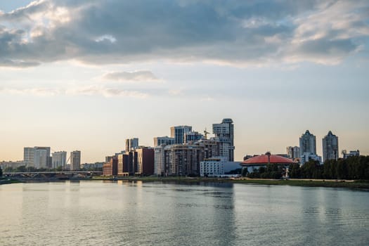 The waterfront of the city of Ekatirenburg
