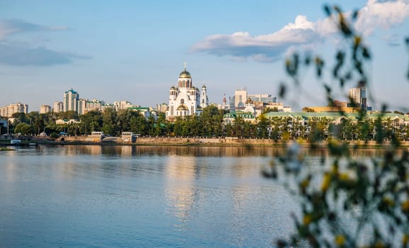 The waterfront of the city of Ekatirenburg