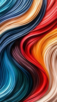 Smooth colorful lines creating a vibrant and dynamic abstract composition.