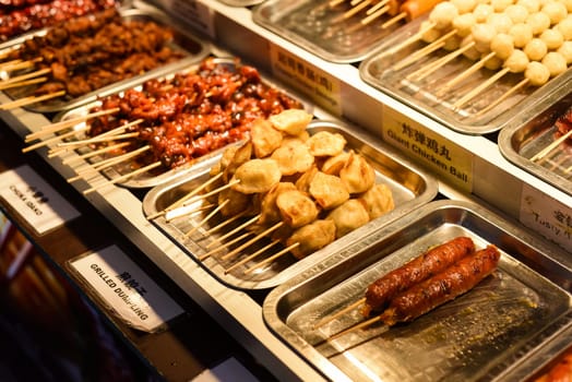 Grilled food bbq in Jalan Alor street food in Kuala Lumpur
