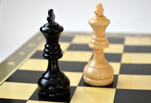 The black king versus white king on the chess board