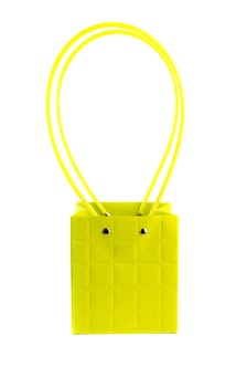Plym package bag for flowers made of corrugated cardboard on white background