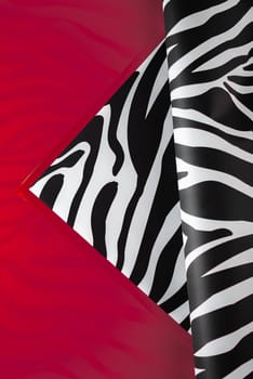 wrapping paper for flowers bouquets in two colors red and zebra pattern