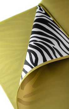wrapping paper for flowers bouquets in two colors green and zebra pattern