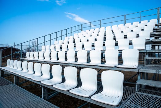 empty football tribune on the street