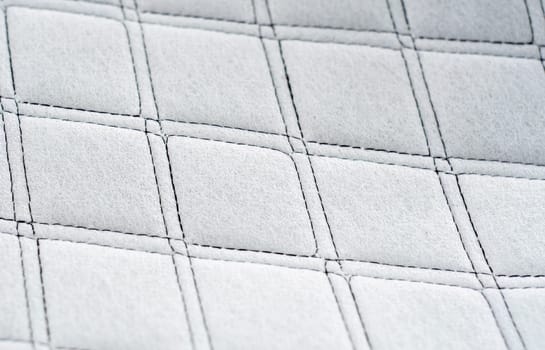 types of seams of eco leather cover car seat