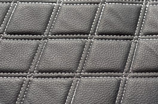 types of seams of eco leather cover car seat
