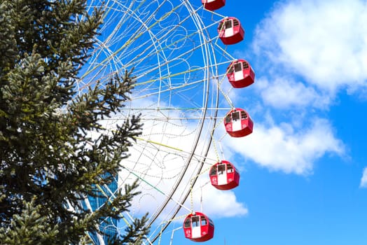 Ferris wheel of national amusement park of mongolia.