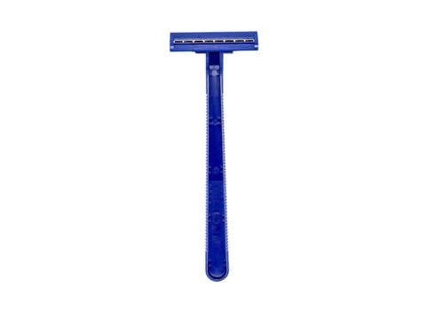 Dark blue mens razor isolated on white background