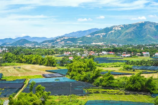 Landscape view from pagoda in Nha Trang Vietnam