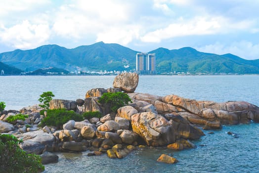 Landscape view from Hon Chong garden in Nha Trang Vietnam