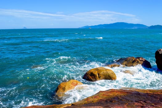 South China Sea in February, Nha Trang, Vietnam