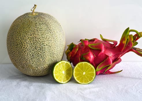 Vietnamese fruit on white background
