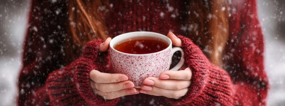 cup of coffee in hands, Generative AI, drink
