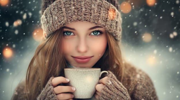 cup of coffee in hands, Generative AI, drink