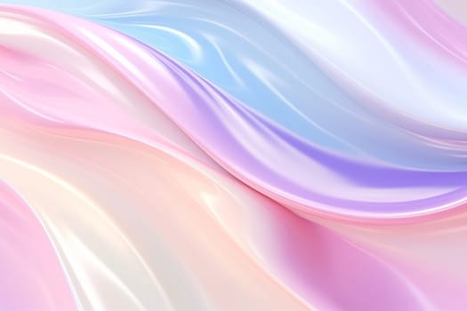 Modern holographic background with waves, pastel colors, abstract creative graphics for design